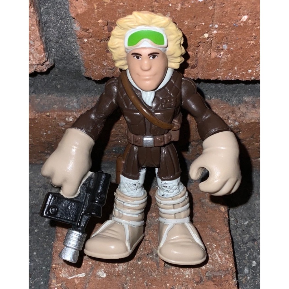 Playskool Heroes Star Wars Galactic Heroes Han Solo Hoth Gear Figure Blaster